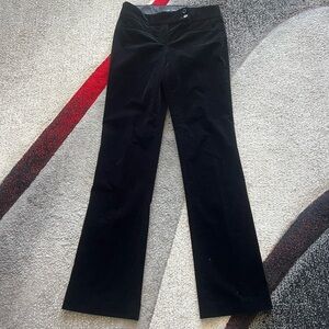 Theory Black Velvet Low Rise Mini Bootcut Pants